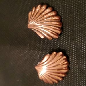 VINTAGE COPPER PIERCED EARRINGS